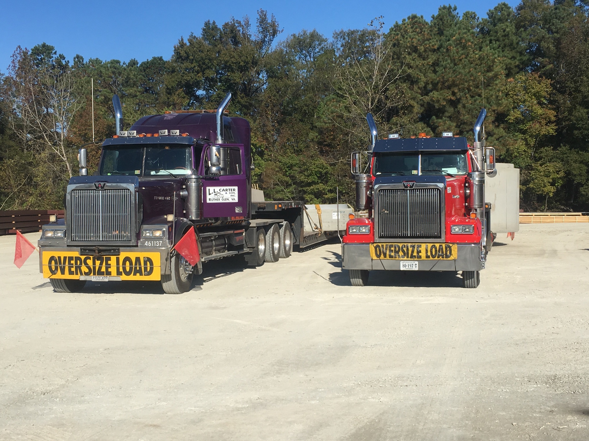 big trucks ready to tow